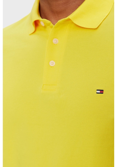 Tommy Hilfiger Polo Yaka Pike Erkek T-shirt Sarı