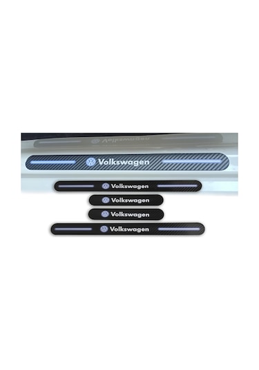 Volkswagen Passat B8 Uyumlu Carbon Kapı Eşiği 4'Lü Set Kırılmaz (548480557)