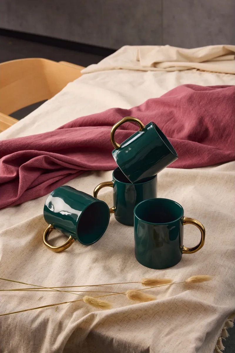 Unifico Elettra Verde 4 Adet 360ml Fincan Seti 296147613 Yeşil