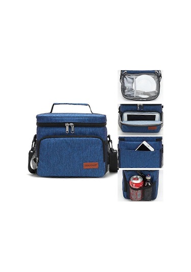 Yalıtımlı Öğle Yemeği Çantası, Büyük Kapasiteli, Dış Mekan Kullanımı İçin Taşınabilir Öğle Yemeği Kutusu, Ofis Çalışanları İçin Pirinçli Taşınabilir Öğle Yemeği Çantası Çok Renkli