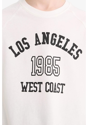 Defacto Erkek Çocuk 2li Takım Baskılı Kısa Kollu Tişört Eşofman Altı D9884a825auwt32 Beyaz