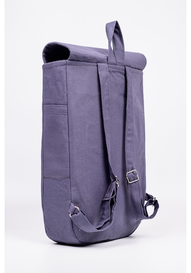 Fabric Craft Bag Sırt Çantası Pamuklu Nakışlı Figür Desen Mor