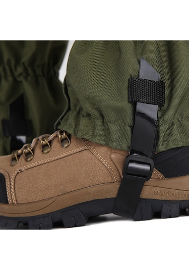 1 Çift Su Geçirmez Spor Tırmanma Legging Çorapları Yürüyüş, Kayak, Avcılık İçin Su Geçirmez Bot Kapağı - Siyah