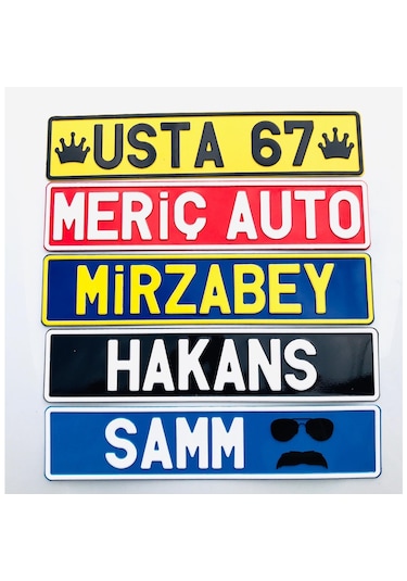 Dekor Plaka, Sari Plaka, Hediyelik Plaka, Özel Plaka 134472905