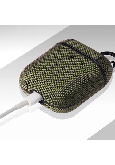 Airpods Uyumlu 1/2 İçin Kancalı İş Bezi Kulaklık Koruyucu Kılıf Mavi