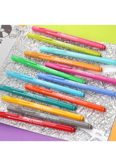 Dong A Çift Taraflı Fırça Uçlu 12 Renk Brush+Fine Uç