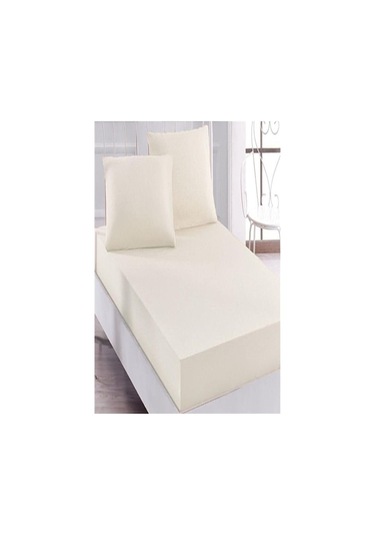 More Home Çift Kişilik Çarşaf Seti Krem + Yastık Kılıfı