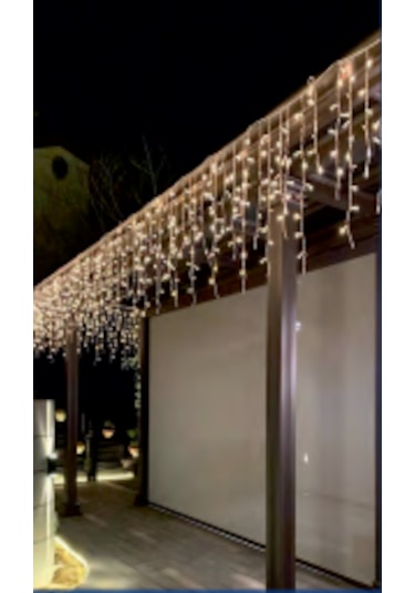 Ip65 2mt Saçak 152led 3000k Beyaz Kablolu Sabit Yılbaşı