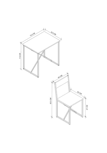 Bofigo 2li Mutfak Seti Mutfak Masa Ve Sandalye Seti Balkon Masası Cafe Seti Maysa Beyaz