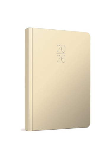 Gıpta 2026 Günlük Çizgili Ajanda 17x24 Cm 107-eck Krem Krem