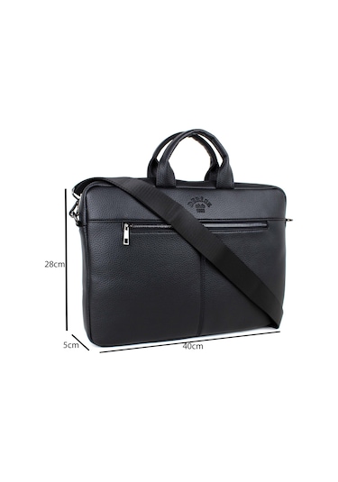 Siyah Omuz Askılı Dosya Evrak 15.6 İnc Laptop ve Evrak Çantası Siyah