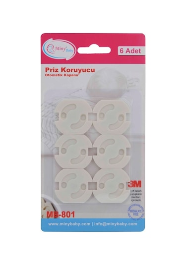 Miny Baby Otomatik Kapanır Priz Koruyucu -6 Adet