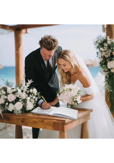 Willowhaven Butterfly Desenli Lüks Misafir Defteri - Altın Yaldız Kapak Ve Sayfalar Diğer