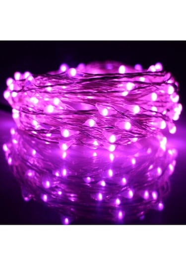 Peri Led 10 Metre Pilli Mor Renk Dekoratif Aydınlatma Led Işık Mor
