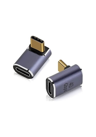 Doksan Derece Type-c Çevirici 40 Gbps 90 Derece Typec Çevirici