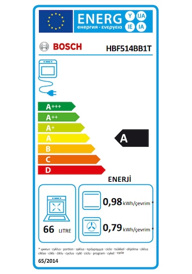 Bosch HBF514BB1T 66 LT Ankastre Fırın