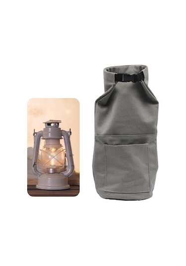 Suntek Kamp Fener Saklama Çantası Piknik Yürüyüş Sırt Gri