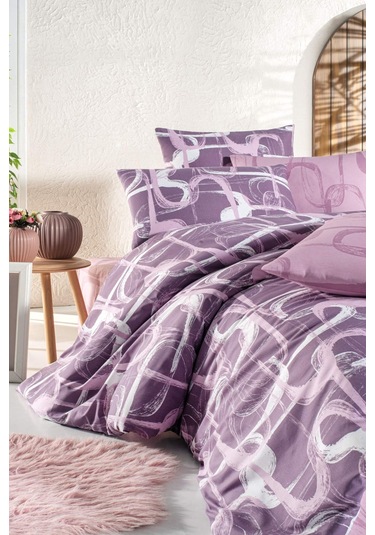 Newhome Ranforce Troy Pembe Çift Kişilik Nevresim Takımı