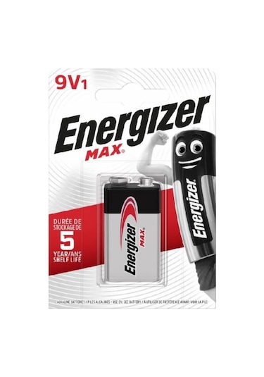Energizer Max Alkalin 9V Pil