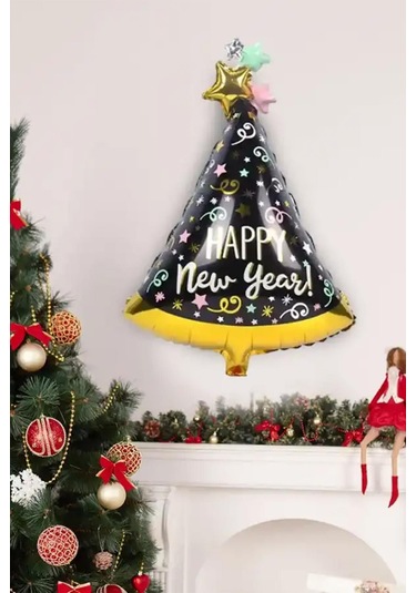 Yılbaşı Süsü New Year Şapka Folyo Balon 84 Cm 1