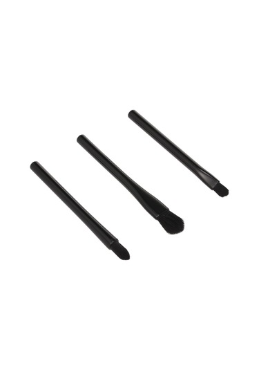 Qingmipy Dönüştürülebilir Uzatılabilir 4'lü Çift Taraflı Makyaj Fırçası Seti - Göz Farı, Dudak, Tonlama Ve Pudra Fırçası - Siyah