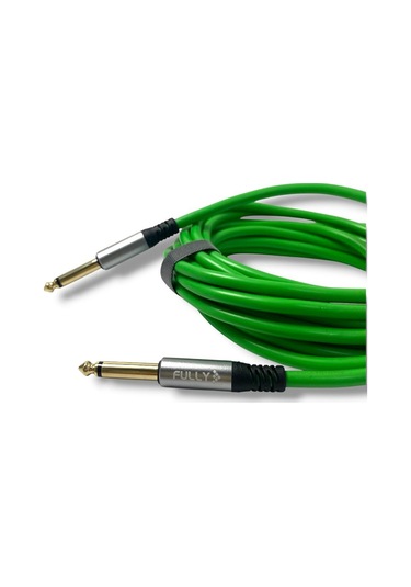 Fully 5metre 6.3mm Erkek-erkek Mono Gitar Kablo - Yeşil
