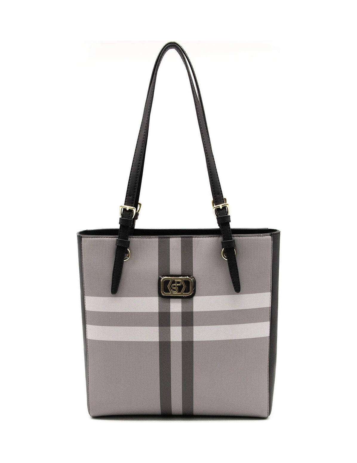 Silver Polo Kadın Omuz Çanta 1096 Gri - Siyah