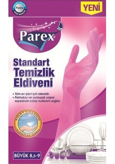 Parex Standart Temizlik Eldiveni Pembe L