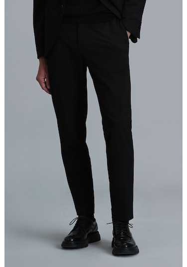 Lufian Erkek Hunter Smart Chino Slim Fit Pantolon 111190325 Siyah