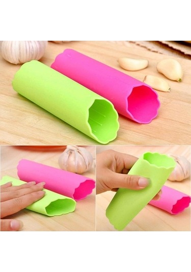 Dancemonkey Cbtx Mutfak Soyma Sarımsak Presi Sarımsak Soyucu Elinize Zarar Vermez Silikon Sarımsak Soyucu Yeşil, Küçük Ve Pratik Yeşil