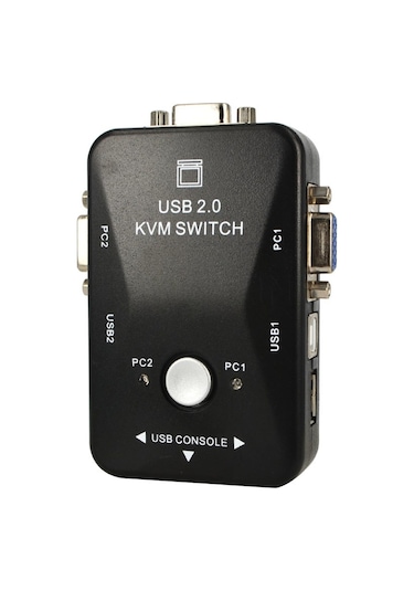 TriLine 2 Port Usb Kvm Switch 2PC Tek Monitör Kontrol