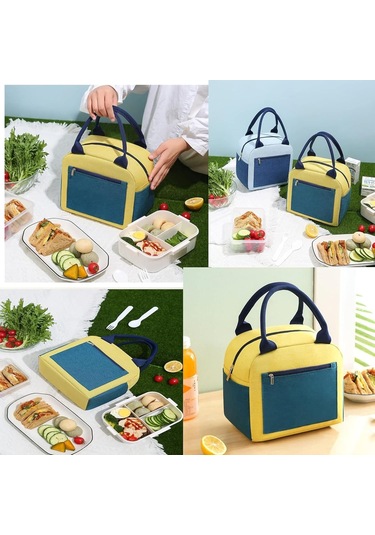 Kadınlar İçin Öğle Yemeği Çantası, Yalıtımlı Tote Çanta, Yalıtımlı Karton Öğle Yemeği Kutusu, Soğutucu Çanta, Çocuklar Ve Öğrenciler İçin Su Geçirmez Öğle Yemeği Düzenleyici Çok Renkli