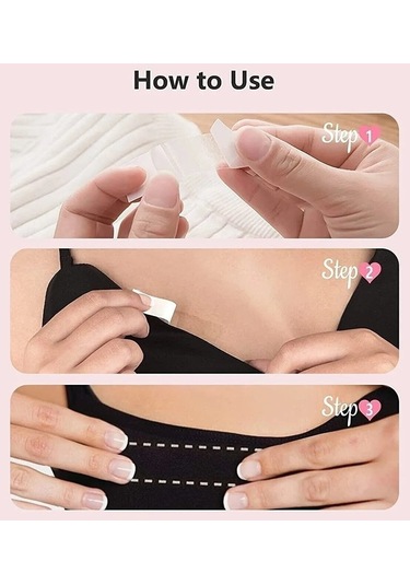 5 Metre 3m Yapışkanlı Şeffaf Çift Taraflı Dekolte Abiye Gelinlik