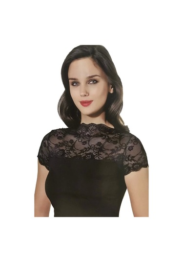 Bayan Likralı Dantelli Atlet B624 D2671beyaz