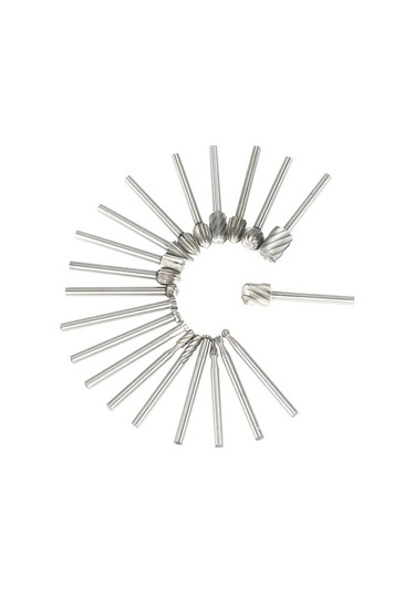 Pazly 20 Adet 3mm Hss Cnc Döner Kılavuz Takımı Freze Kesici Uçları Ahşap İşleme Taşlama Aksesuarları