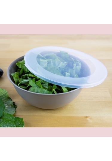 Ceronni Lunar Kapaklı Kase 3lü Set 3lt 2lt 1lt Bej Bej