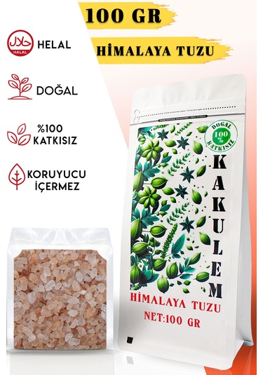 Kakulem Sertifikalı 100 Gr İri Tane Granül Himalaya Tuzu