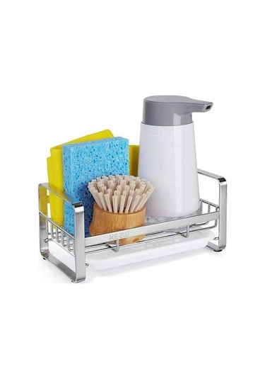 Dancemonkey Lavabo Bezleri Rafı Mutfak Gereçleri Askısı Paslanmaz Çelik Gümüş Gümüş