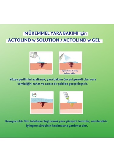 Acto Actolind Yara Jeli 30 ML + Yara Solüsyonu 500 ML + Woun-Vit 20 Efervesan Tablet