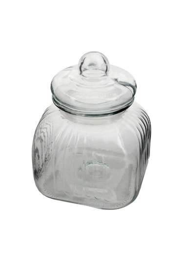 Cam Bakliyat Kavanozu Vakumlu Cam Kapaklı 2,5 Litre Şeffaf