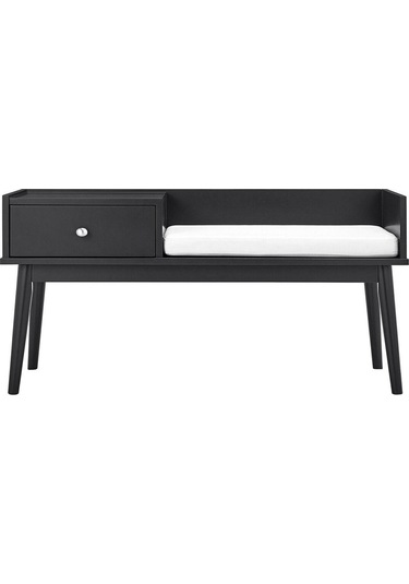 Skyler Siyah Ahşap Benç
