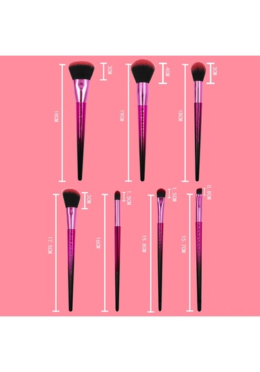 Vkemall 7 Parça Yumuşak Fırça Seti - Fondöten, Allık, Far Ve Kaş İçin Profesyonel Makyaj Fırçaları