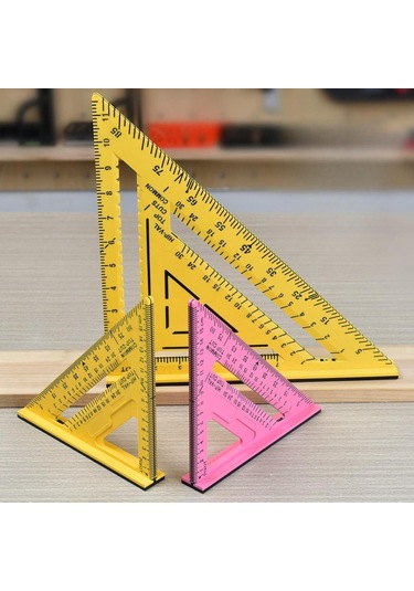 Suntek Tadilat Projeleri Için Marangozluk Üçgen Cetveli Pembe