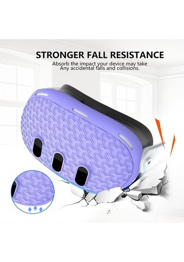 Meta Quest 3 İçin Yumuşak Tpu Koruyucu Kılıf Vr Kulaklık Anti-şok Kapağı - Beyaz