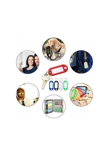Plastik Anahtarlık Mor 100'lü Paket Siyah