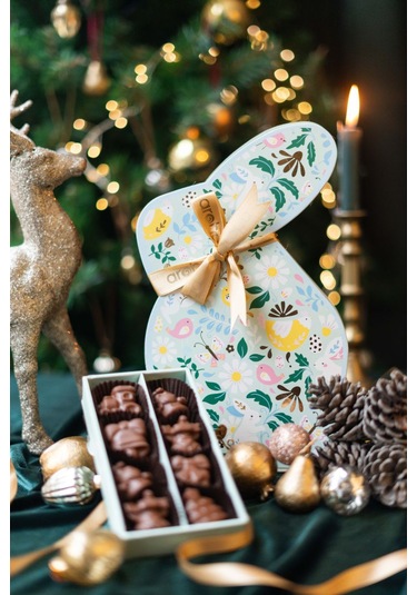 Tavşan Kutu Hediyelik Çikolata Kutusu 80 G