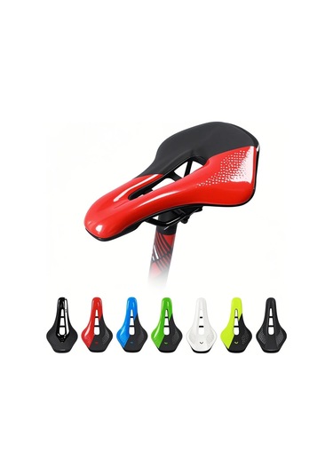 Neevoyu Bisiklet Suni Deri Jantlı Saddle: Ultra Hafif, Havalandırmalı, Şok Emici, Dayanıklı, Spor Bisikletleri İçin Siyah-beyaz Çok Renkli