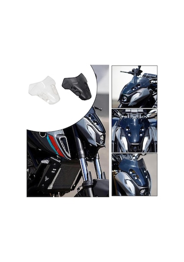 Suntek Yamaha Mt-07  Için Motosiklet Ön Cam Rüzgar Deflektörü Siyah