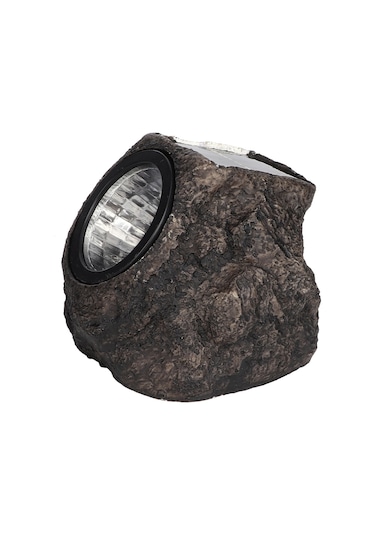 Yunboo Dış Mekan Gölge Lambası, Güneş Enerjili Taş Desenli Bahçe Aydınlatması, Led Isı Ve Beyaz Işık, Su Geçirmez, Pvc Malzeme