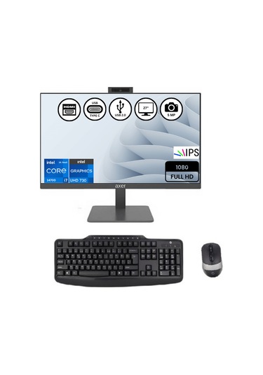 Axer AX27H744 i7 14700 32 GB 1TB SSD 27" Free Dos AIO Masaüstü Bilgisayar